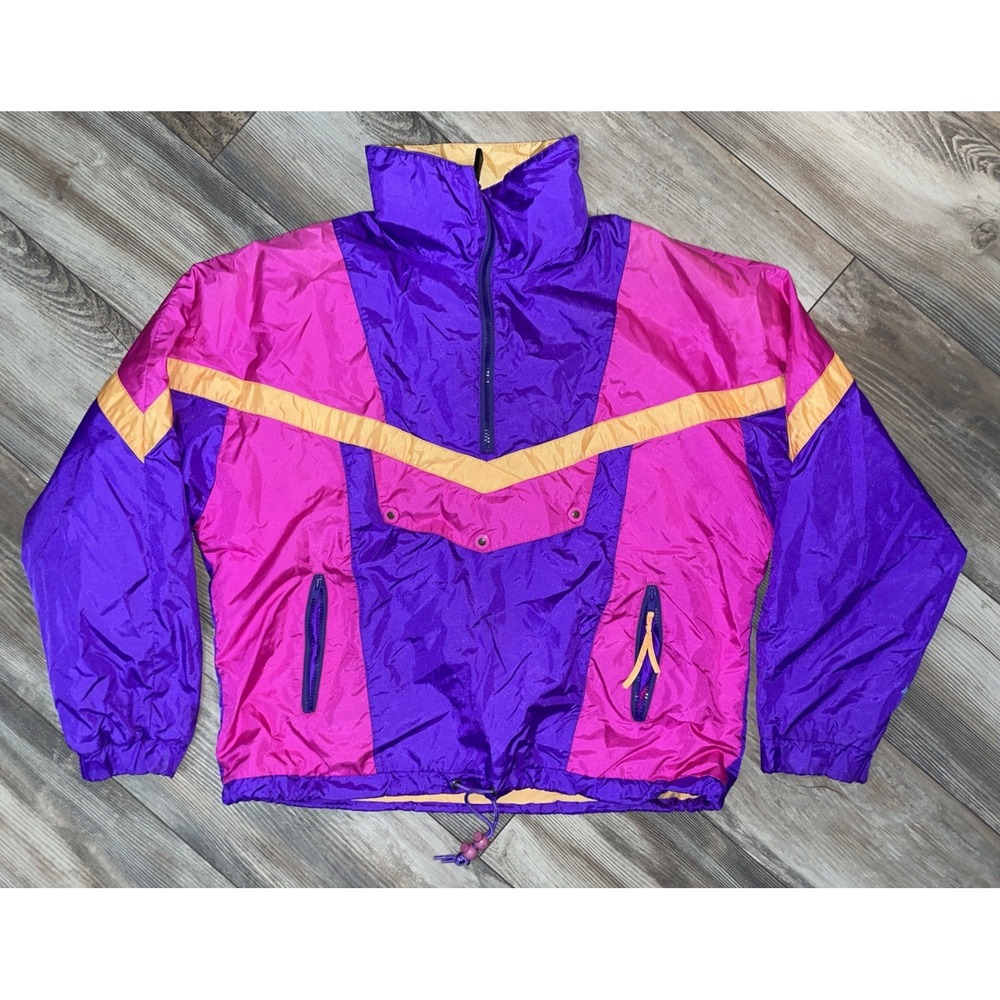 Vintage 80s Alpine Design Gore-Tex Ski Pullover Jacket Retro Colorblock Size 14